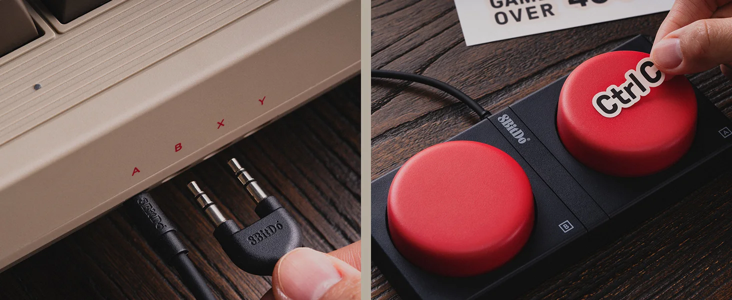 8BitDo Retro mechanische Tastatur, BT/2,4G/USB-C Hot-Swap-fähige Gaming-Tastatur mit 87 Tasten, zwei superprogrammierbare Tasten – Detail 9