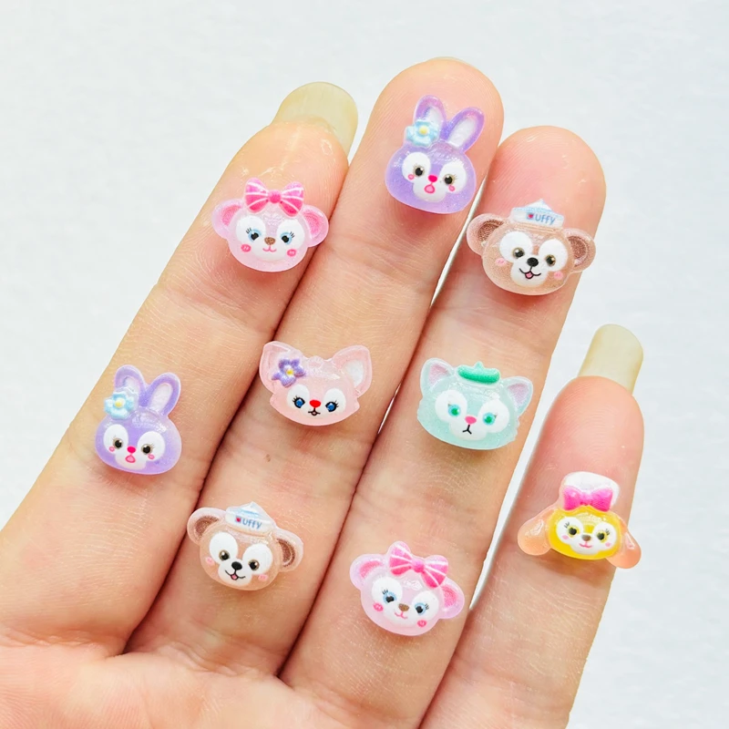 

50 Pcs Resin Kawaii Mini Animal Series Flatback Rhinestones Figurines Nail Art Hairpin DIY Scrapbook Accessories Crafts