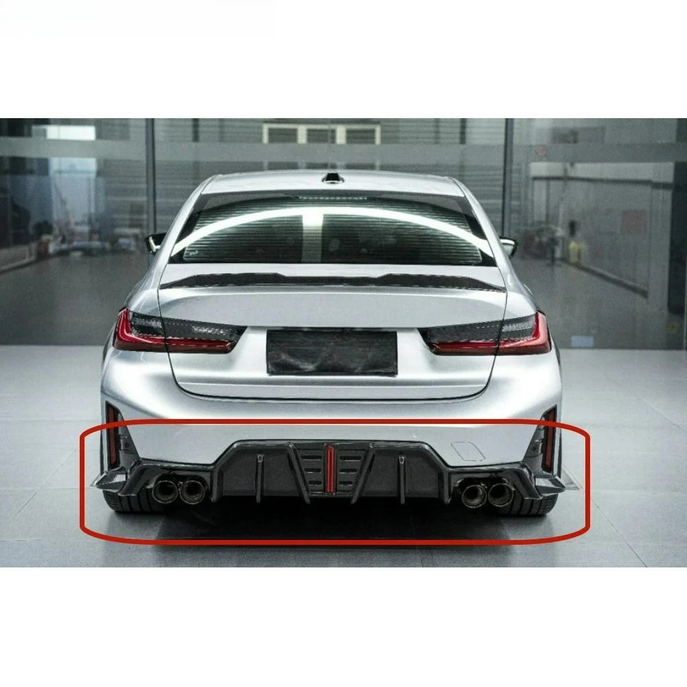 

G20 G28 LCI Rear Bumper Diffuser Dry Carbon Fiber Rear Lip with Vertical Brake Light Perfect Fitment