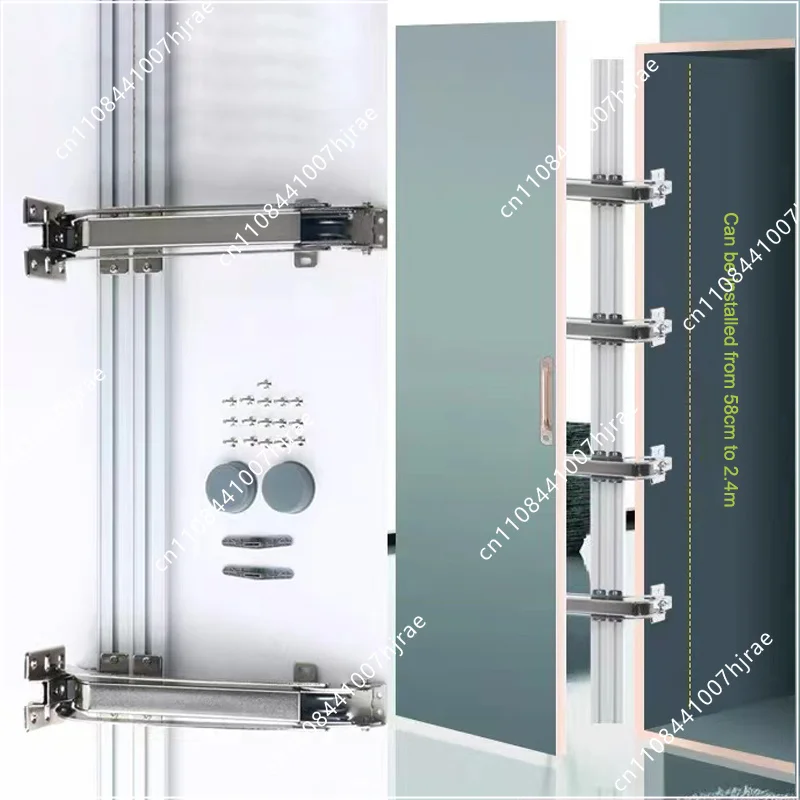 Modern Kitchen Hardware Horizontal Pull Door Hinge Side Opening Hinge Kit For Household Cabinet Furniture Installation