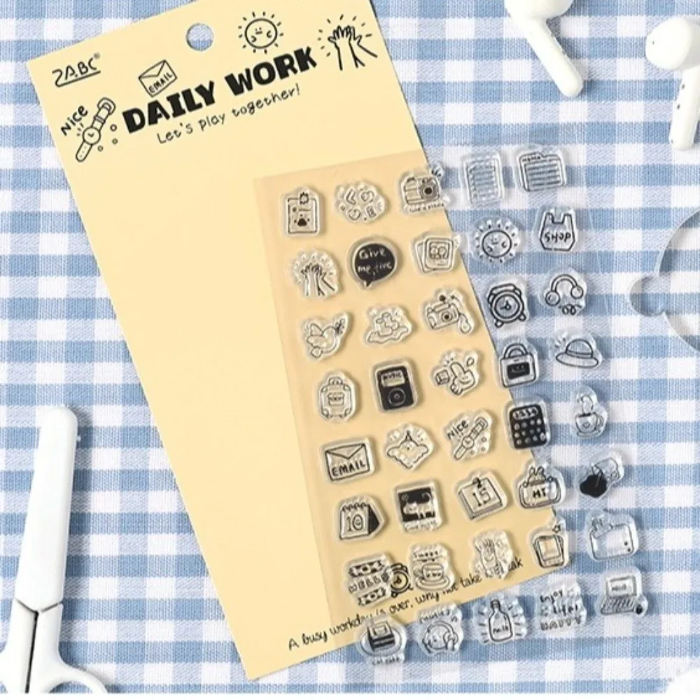 New Silicone Seal Stamp Mini Size 40 Cute Patterns Rubber Stamps DIY Scrapbook Cartoon Animals Seal Art Decor Diary Making