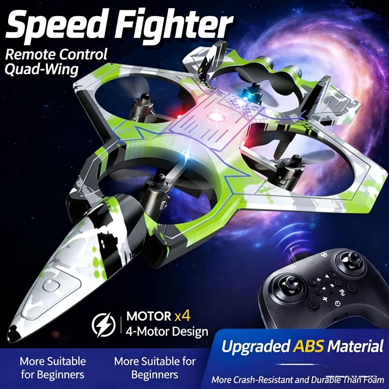 glide 360 ° rolling stuntGlider Flying Plane 2.4G Stunt Remote Control Foam Fighter Airplane Toy Drone With Light cool lights