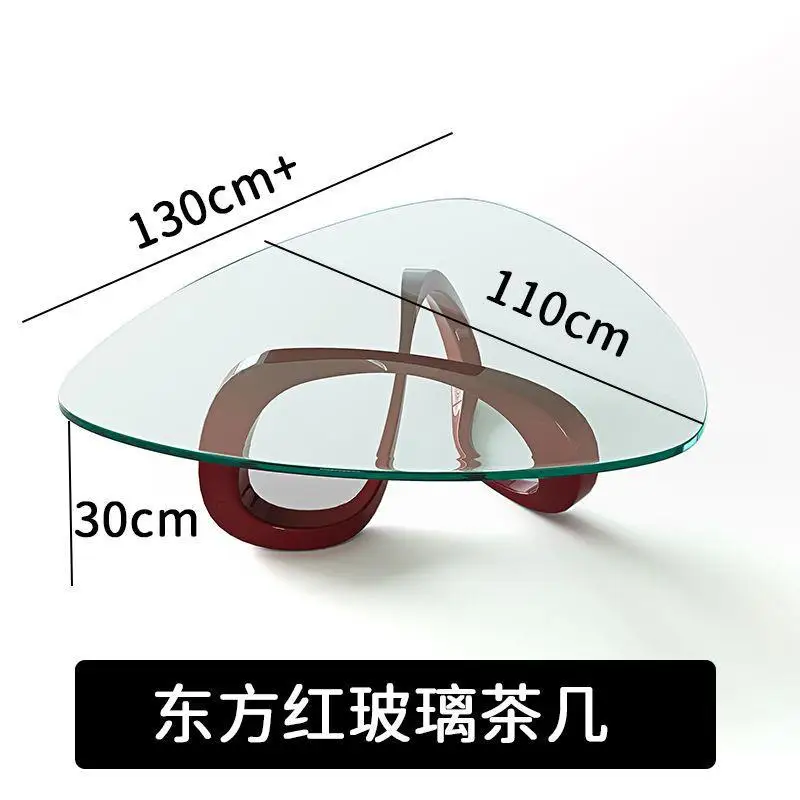 Modern simple coffee table combination tempered glass coffee table special-shaped living room tea table