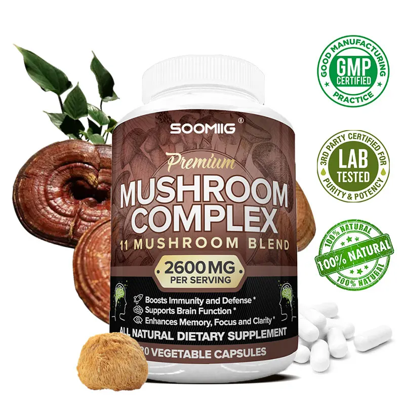 

7-Blend Complex Supplement, Transdermal Patches Made in USA, Lions Mane Reishi, Immune Defense & Brain Focus Support