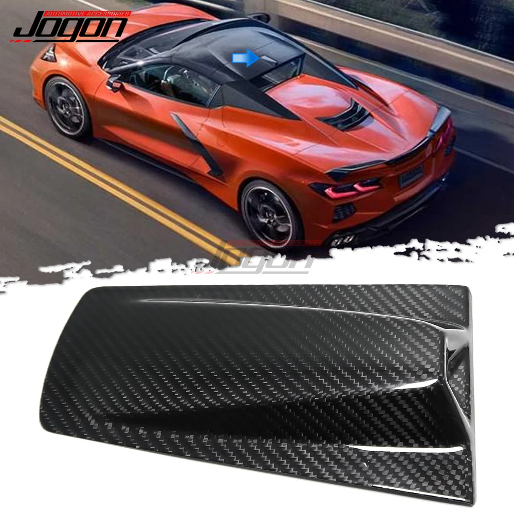 For Chevrolet Corvette C8 Stingray Z51 Z06 2020-2023 Real Carbon Fiber Convertible Roof Rear Camera Cover Trim Accessories