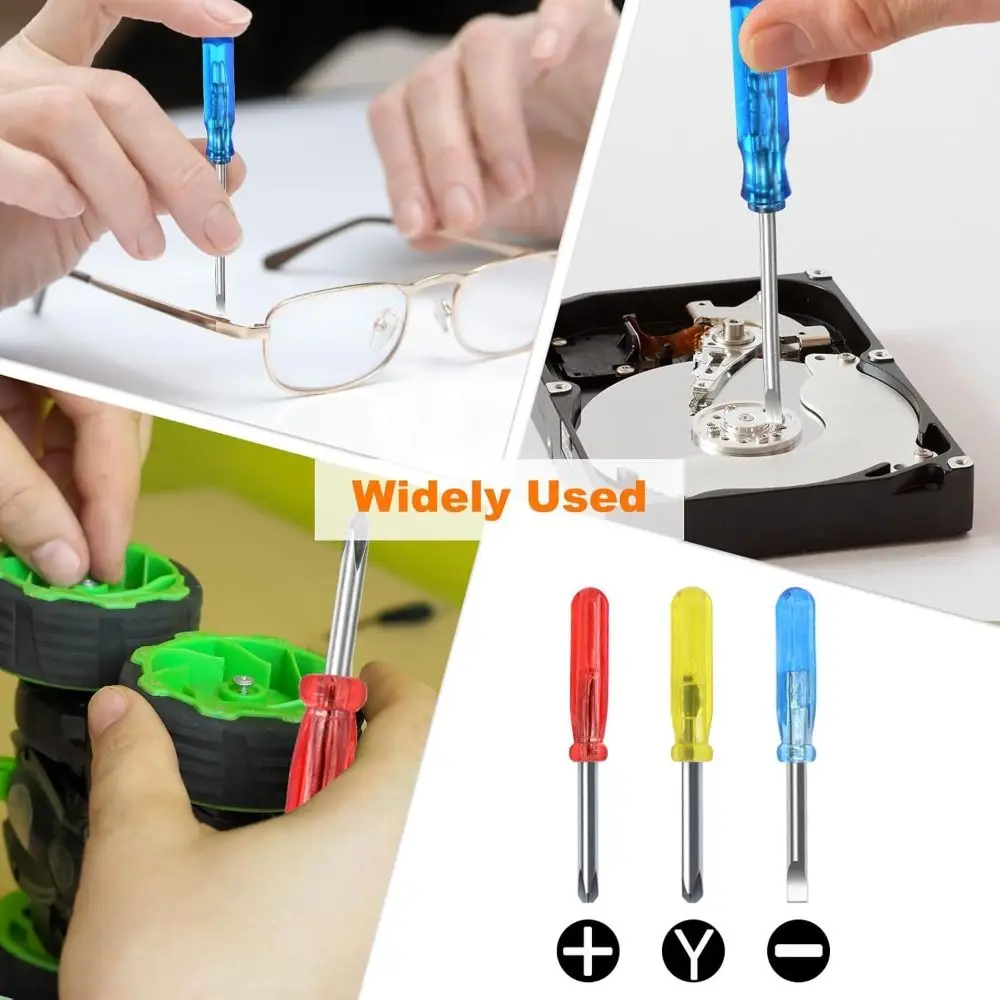 Flat Bits Mini Screwdriver Set Y-type Bits Flat Bits Digital Products Repair Tools Storage Bag Leather Keychain