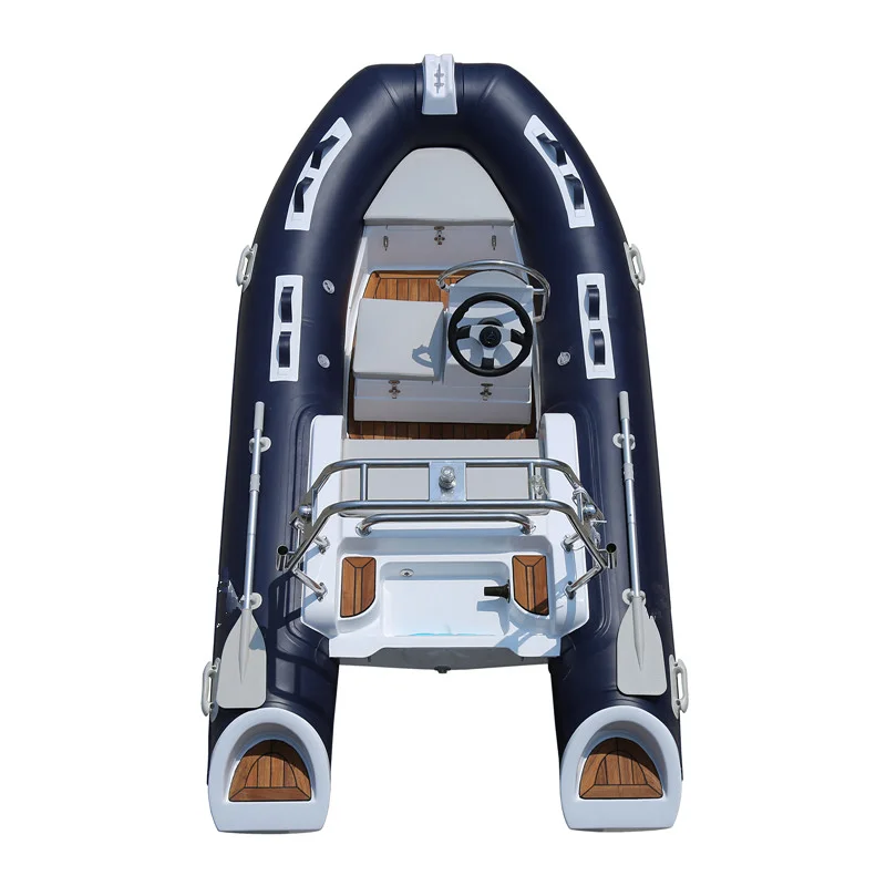 12FT Deep-V Rigid Hull Hypalon Sport Fiberglass Rib Inflatable Rowing Boat