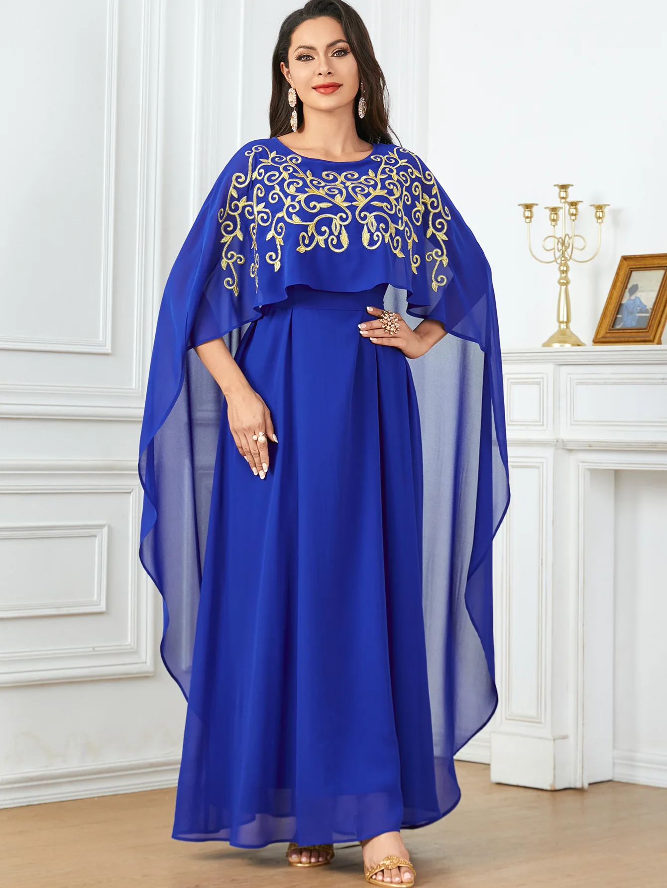 Abaya musulmana Eid para mujer, Vestidos de fiesta bordados, túnica larga islámica árabe, Jalabiya, Ramadán, Marruecos, Dubai, Abayas, caftán