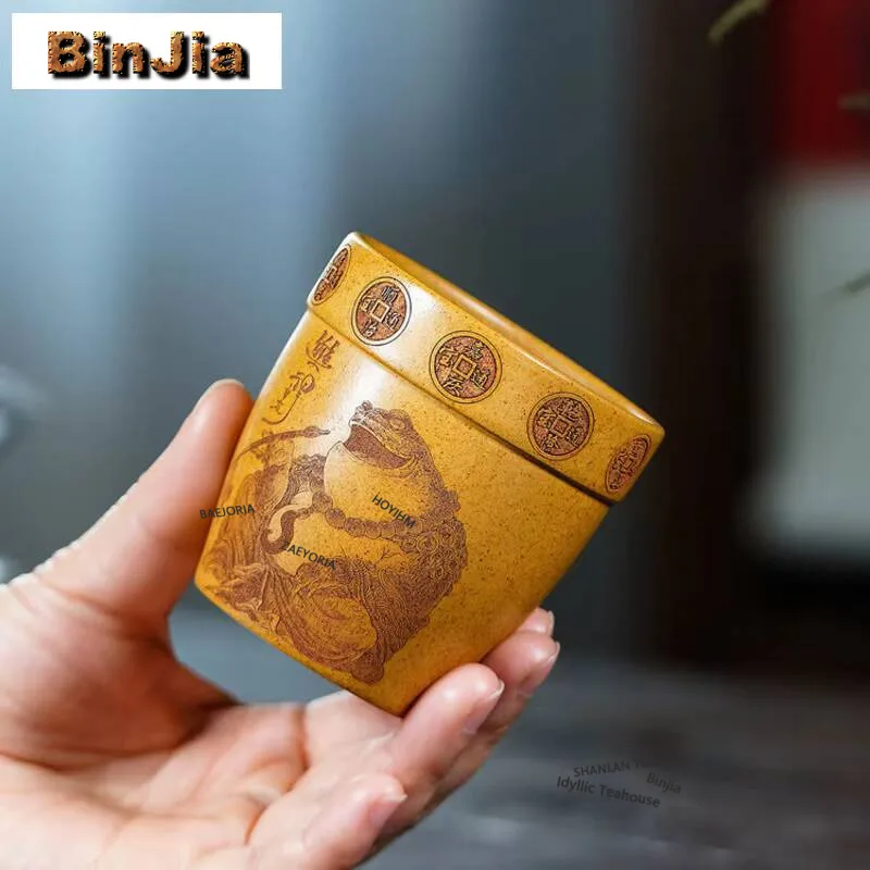 140ml Yixing Zisha Amass Fortunes Teacup Creative Tea Bowl Tea Cup Set Tea-tasting Meditation Cup Chazhan Master Cups For Tea