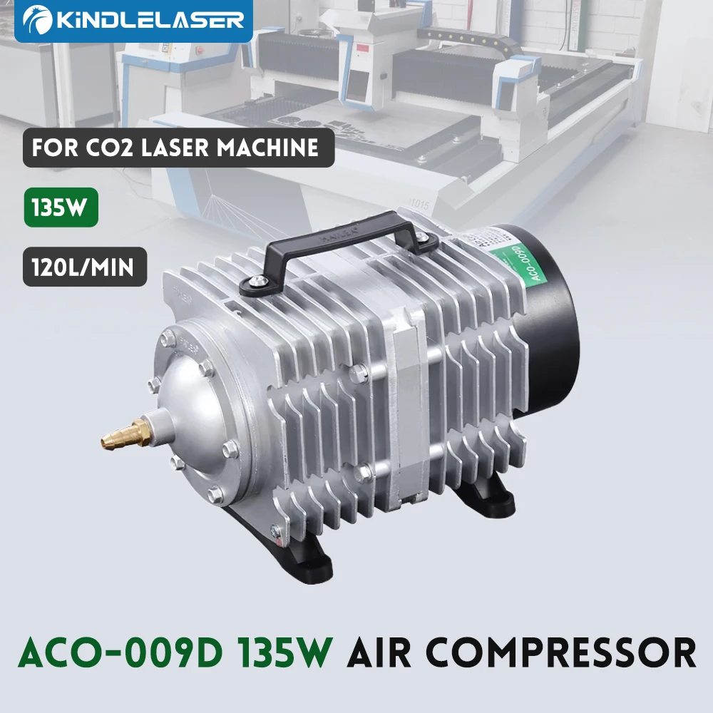 Kindlalaser 135W ACO-009D sprężarka powietrza elektryczna magnetyczna pompa powietrza do CO2 maszyna do laserowego cięcia i grawerowania