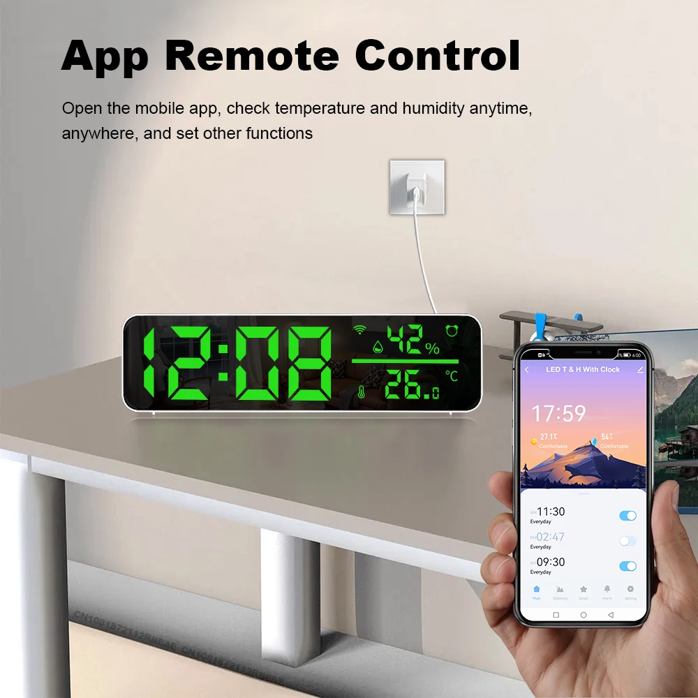 Tuya Smart Temperatur-Feuchtigkeitssensor WiFi/Zigbee mit Hintergrundbeleuchtung Innenhygrometer Thermometer Sprachsteuerung über Alexa Google – Detail 20