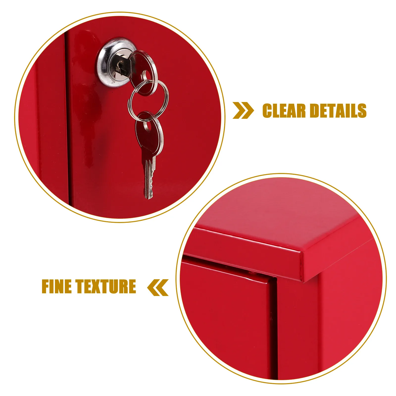 Wall Mounted Iron Suggestion Box Outdoor Lockable Mailbox Large Capacity Security Donation Feedback Collection