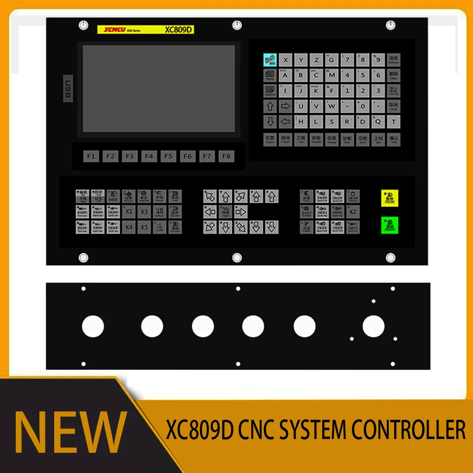 

XC809D 3/4/5/6 Axis USB CNC System Controller 24V Supports FANUC G Code Offline Milling, Boring, Tapping, and Drilling Feed