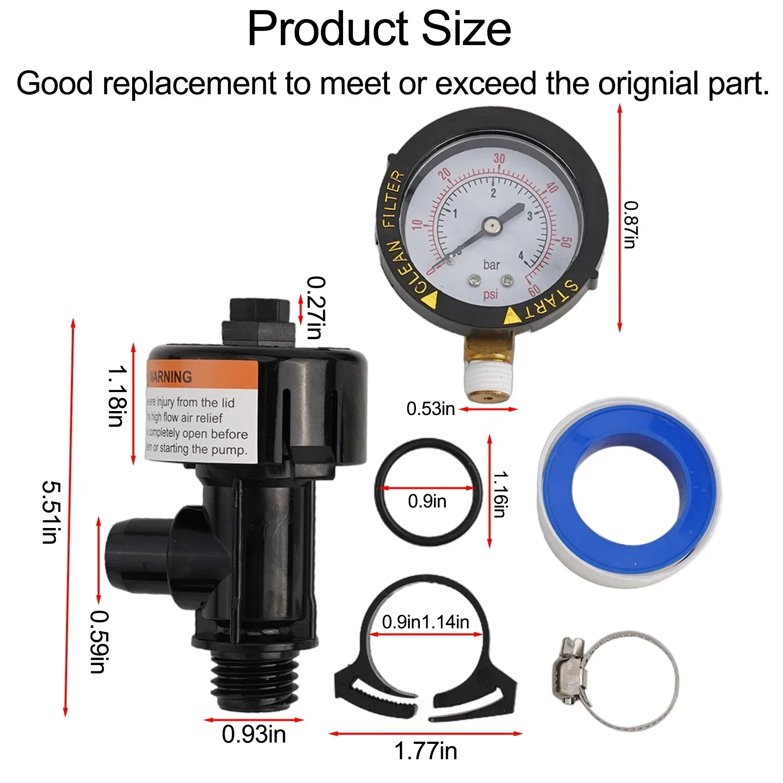 Sustainable Construction High Flow Manual Air Relief Valve Designed to Enhance Performance of Swimming For Pools & Spas