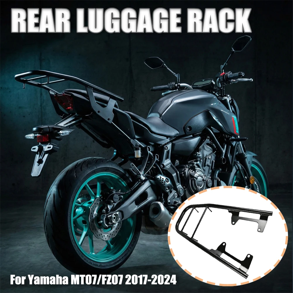 

For Yamaha MT07/FZ07 2017 2018 2019 2020 2021 2022 2023 2024 Rear Tail Rack Suitcase Luggage Carrier Luggage Rack Shelf MT 07