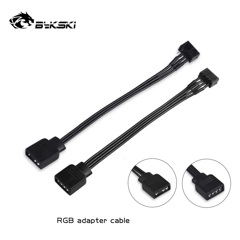 Bykski B-CNTR-95X4L+3L Asus Aura SYNC Extension Cables For 5V 3Pin/12V 4pin RGB Header, For Bykski's RBW Lighting System