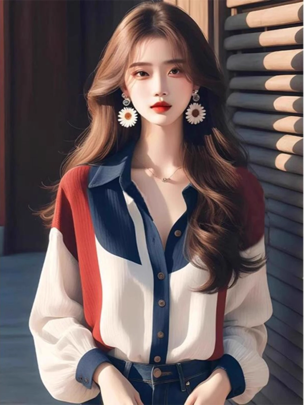 

Уникальная свободная женская блузка irt, осень 2021, холодный тон, высокая чувствительность, ультра красивый цвет, Blo Lantern Sve, блузка для поездок на работу Sle