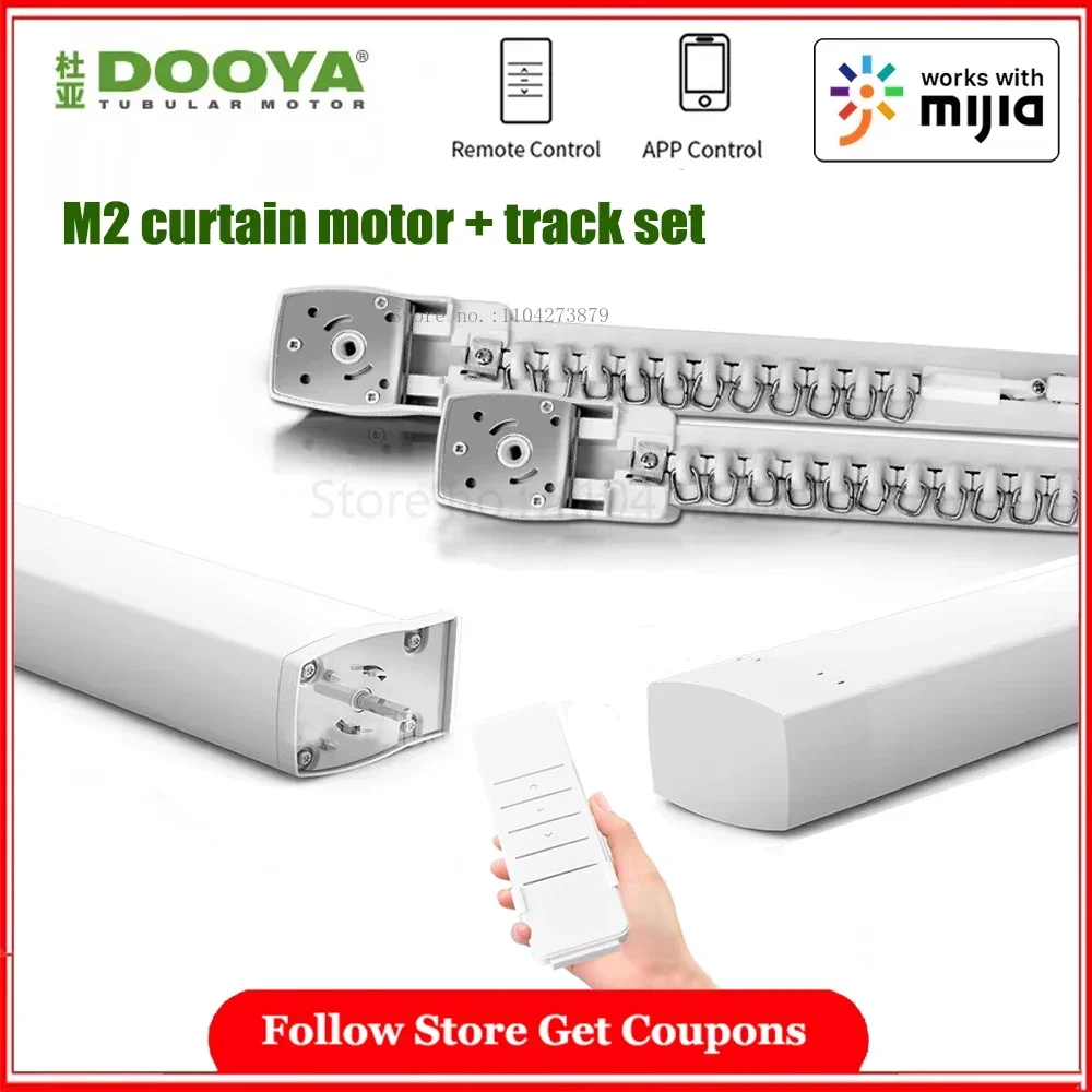 Dooya Smart Curtain Motor M2 with Curtain Track Cornice Set Mijia Xiaomi Home APP Remote Control Motorized Electric Rail System