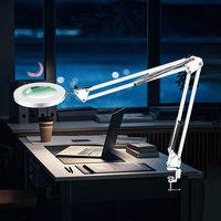 10X NEW Illuminated 370mm 72LED Magnifier USB 3 Colors LED Magnifying Glass for Soldering Iron Repair/Table Lamp/Skincare Beauty