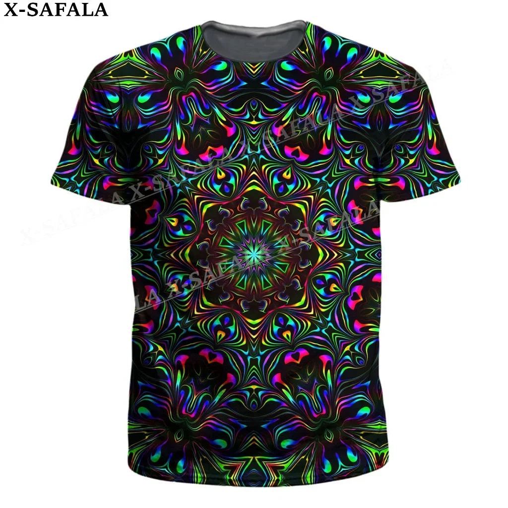 Trippy Psychedelic Mushroom Fungus Hippy 3D Printed Short Sleeve T-shirt Summer Round Neck Men Female Casual Top Tee-10