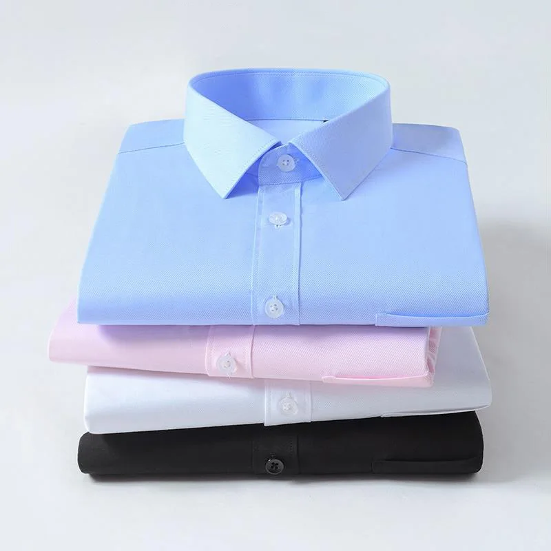 

New High Quality Cotton Men Shirts Long Sleeve Dress Shirts For Male Slim Social Business Blouse White Shirt S-8XL