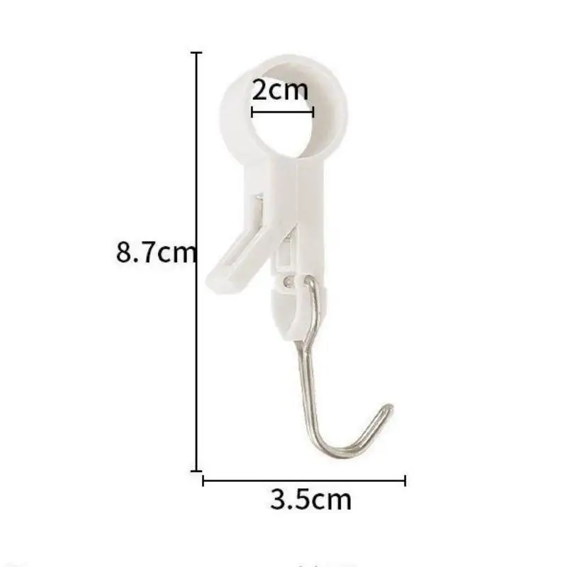 Clamp Pipe Hook Damage Free No Drill Rotating Tube Clip 4/8/12Pcs Heavy Duty for Dorm Room Hanging Umbrellas Water Cups