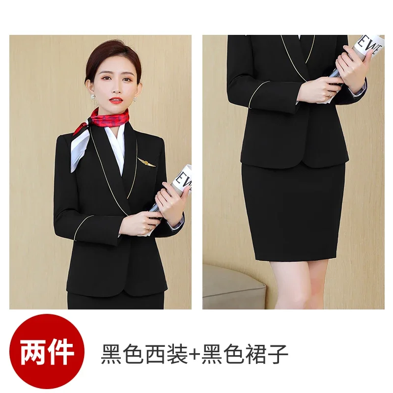 空港ホテルフロントデスク作業服美容師高速鉄道職業服中国南方航空会社スチュワーデス制服