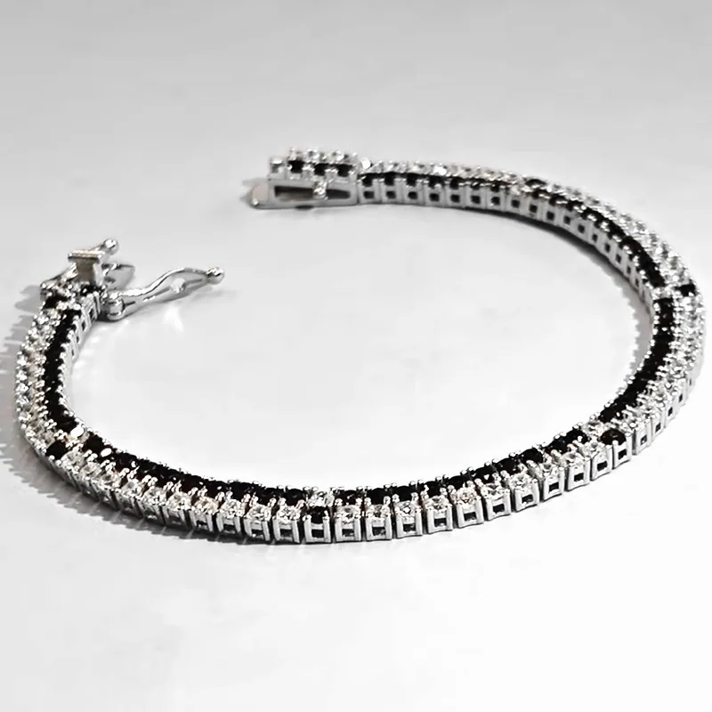 UMCHO 2MM Tennis Bracelet 925 Sterling Silver Bracelet Elegant  Fine Jewelry Can Be Customized Any Size