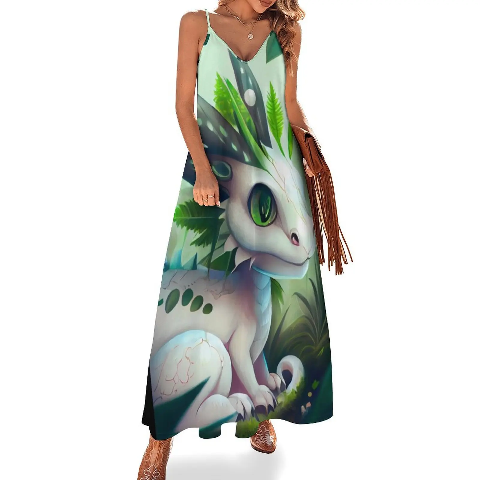 

Anime Cat Dragon Sleeveless Dress women's elegant loose dresses women's summer clothing 2025 Dress