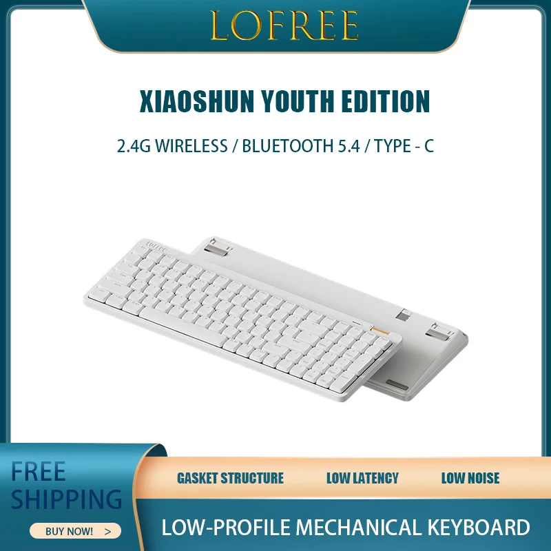 

Lofree Xiaoshun Youth Edition Lite Low-Profile Mechanical Keyboard Wireless Bluetooth Office Type Gasket Portable Keyboard