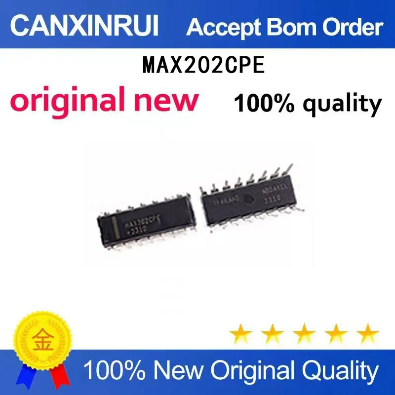 (5-100 Pieces)New original MAX202CPE digital signal processing chip with DIP-16 plug in stock