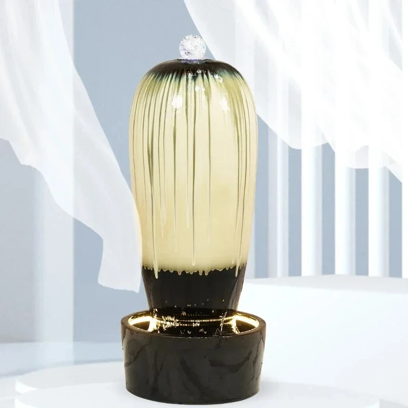 

Ceramic circulating water fountain humidifier lucky ornament housewarming gift