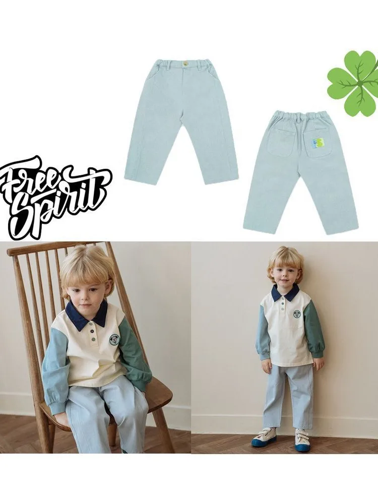 

Jenny&Dave Children's and boys' long pants 2024 spring clothing new product Nordic version trendy casual children's clothing sol