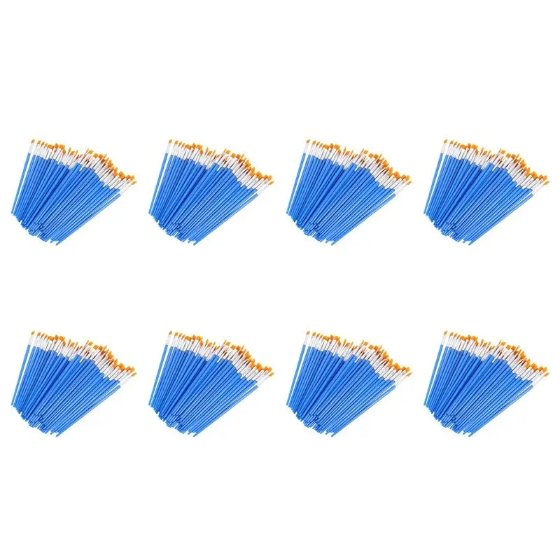 Exquisite-Paint Brushes Set 400 Pcs Kids Nylon Flat Hair Small Oil Watercolor Artist Painting Kits Bulk For Children