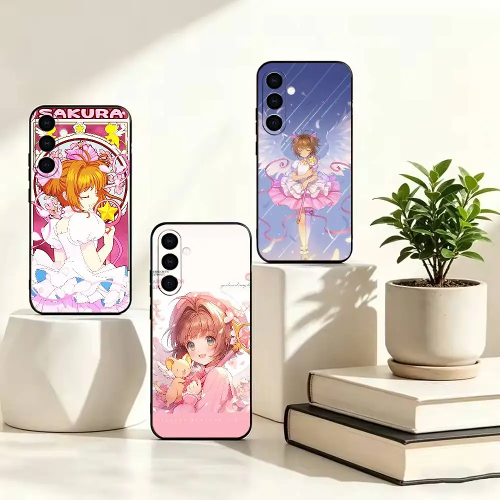 Magical Cardcaptor Fantasy Sakura  Basic Phone Case For Samsung A73 20,21s,22,31,32,52,53,72 Soft Black Shell