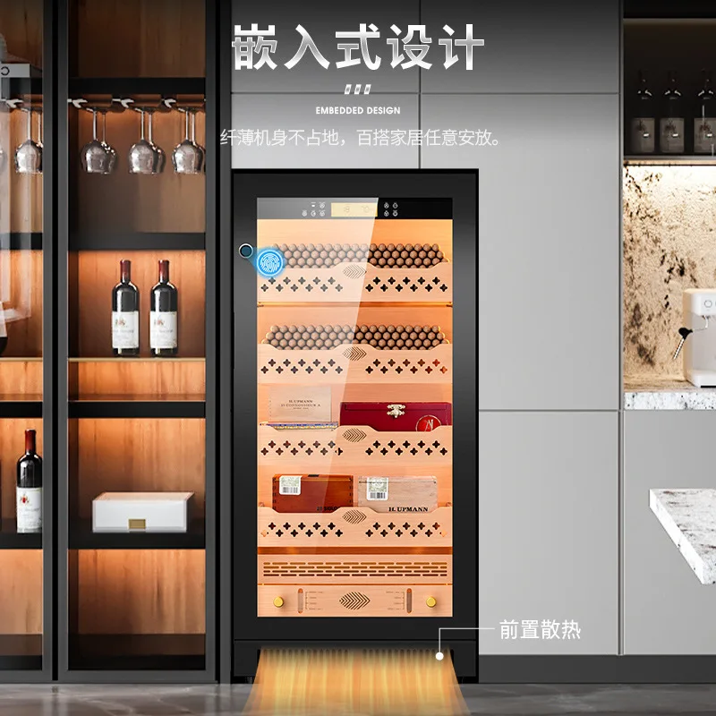 시가 캐비닛 가정용 삼나무 목재 가변 주파수 공랭식 무결빙 항습 항온 시가 캐비닛