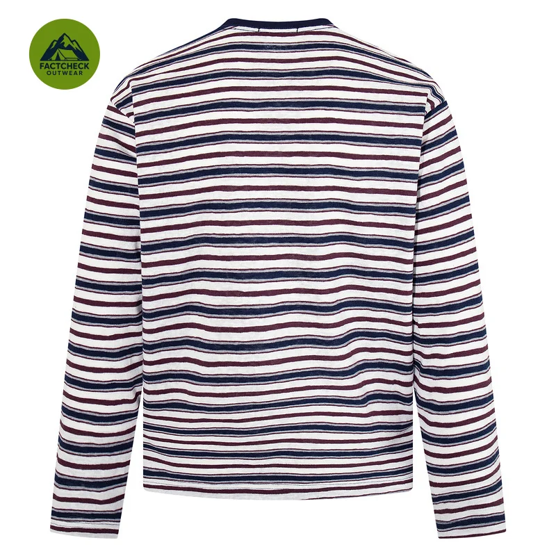 FACTCHECK EU US Size Luxury Quality Casual T-Shirt Autumn Outdoor Horizontal Striped Simple Oversize T-Shirt For Men Women