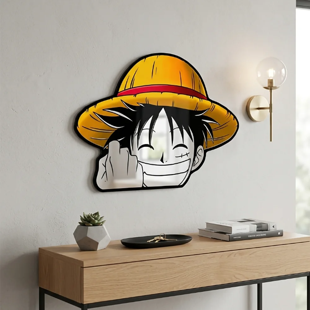 Anime Pokemon Mirror Pokeball Aesthetic Wall Mirror Kawaii Anime Room Decor Vanity Makeup Mirror for Game Fans view 6