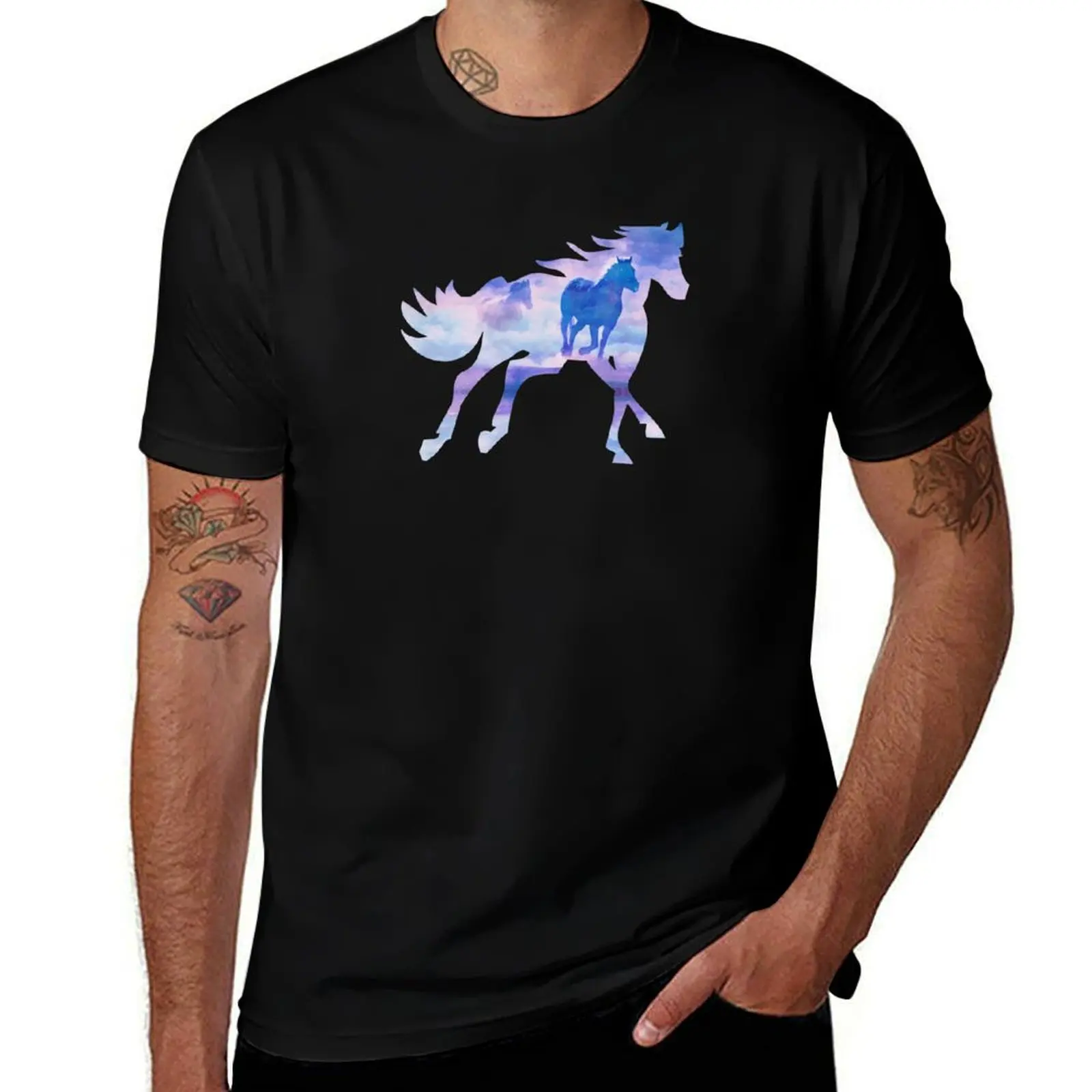 

Horses run T-Shirt anime tshirt t shirt man casual T-Shirt