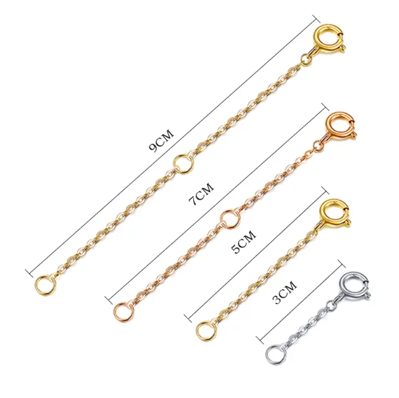 18k gold extension chain o shape chain chopin chains au750 jewerly accessories