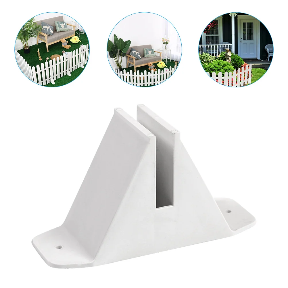 4pcs Fence Base Brown Plastic Stabilizer Durable Garden Supplies Fixing Holes Reinforcement Matching Colors Fence Support Parts
