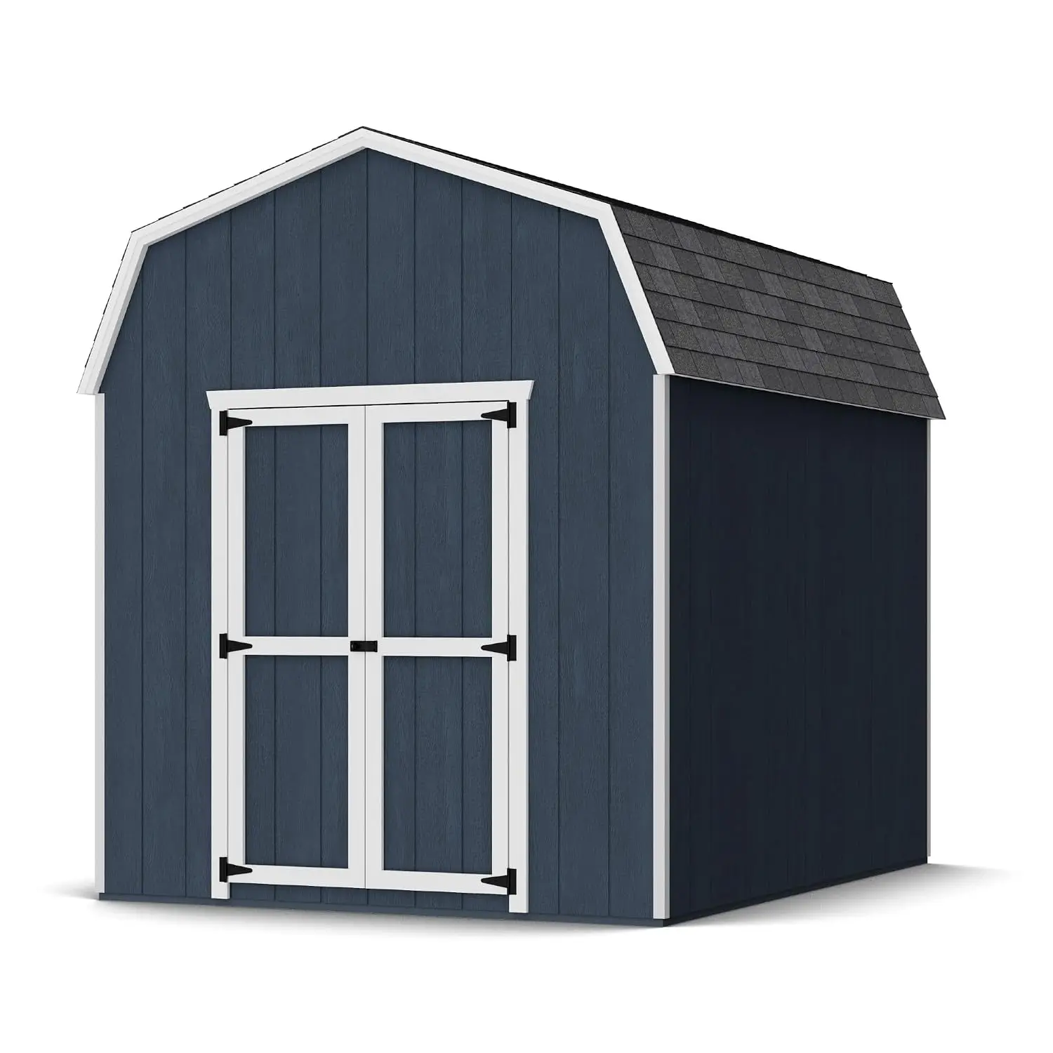 8x10 Wood Gambrel Barn Storage Shed with 6ft Sidewalls, Outdoor DIY Precut Kit, Customized