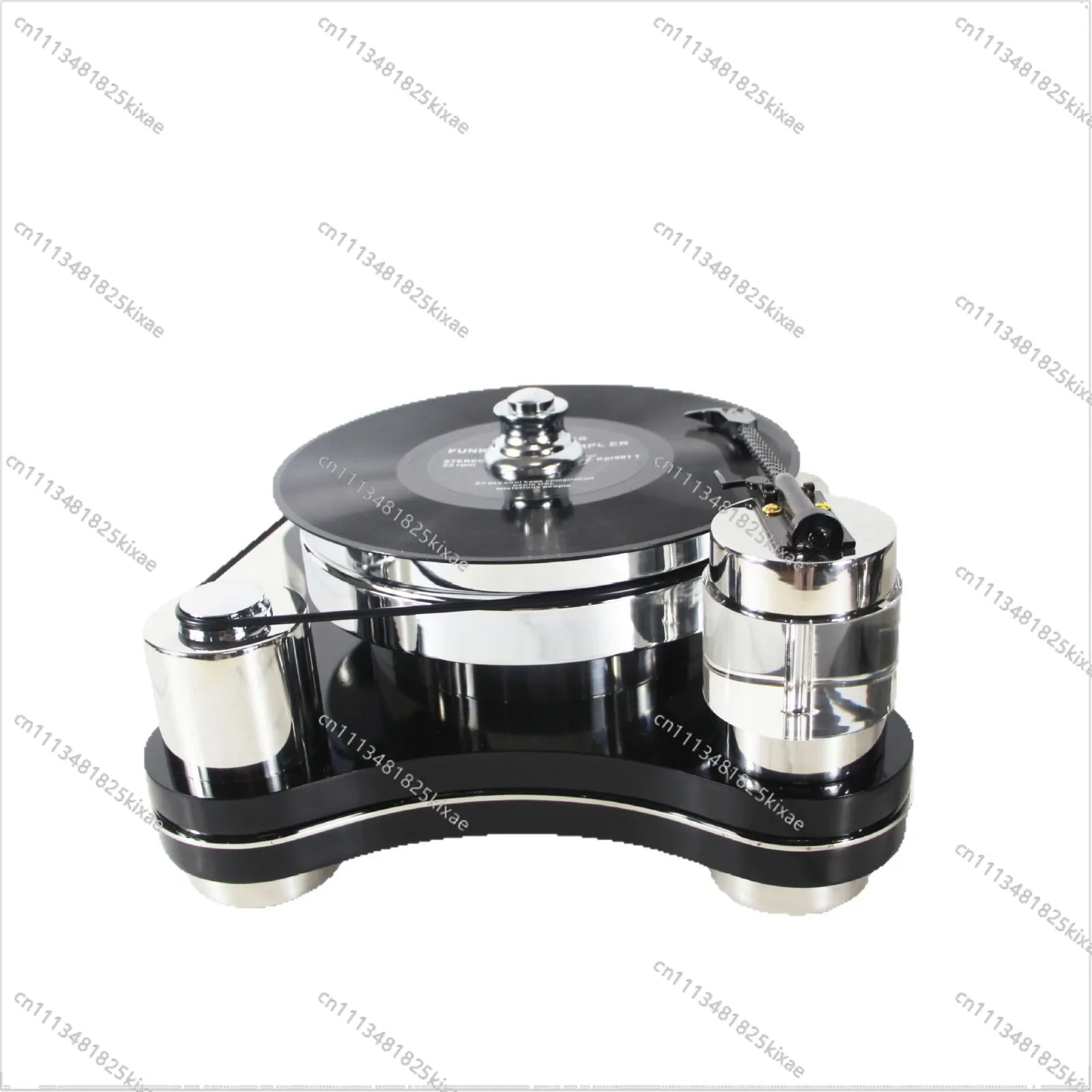 For Minimalist Modern Vinyl Record Player Stainless Steel Model Room Hotel Clubhouse Living Room Ornament Decoration