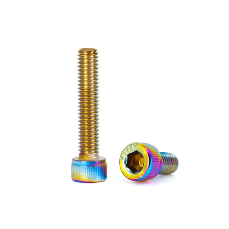Colored Cup Head Bolt for Aesthetic Upgrade and Personalized Vehicle Modification 304 Stainless Hex Socket