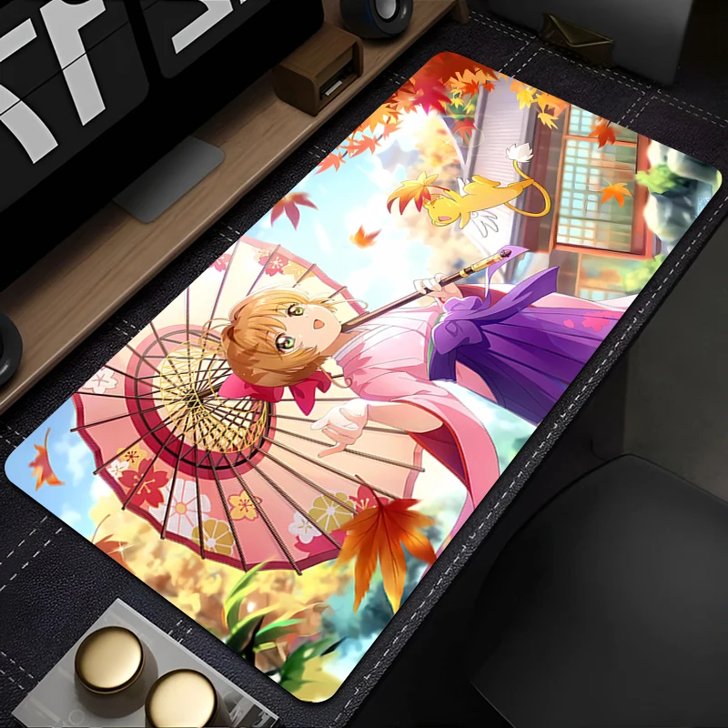 

Anime Game girl Mouse pad large non-slip computer keyboard pad gamer desk pad coaster PC carpet C-Card Captor Sakuras Mousepad