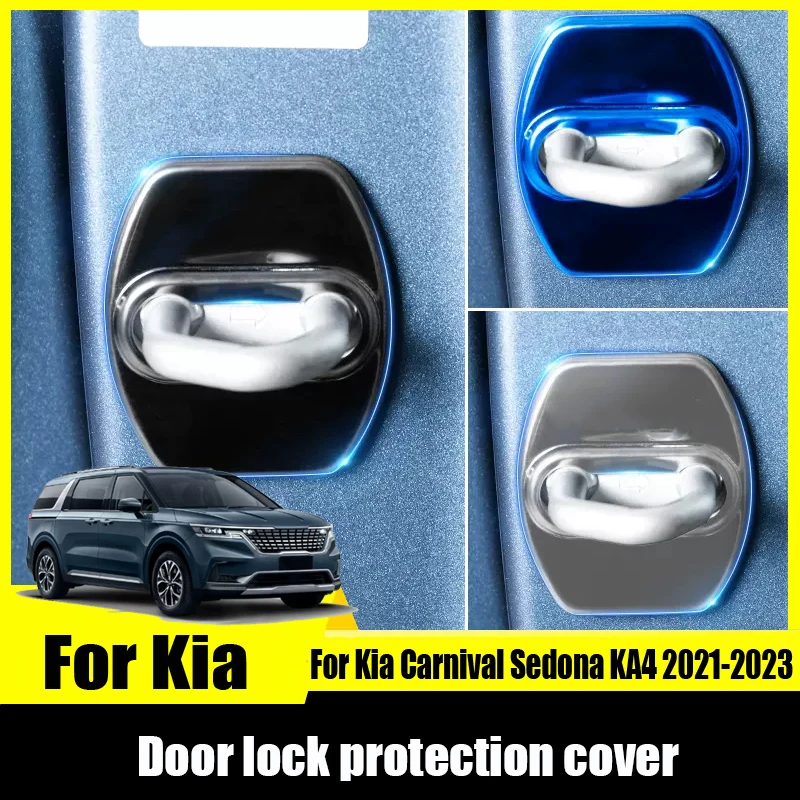 For Kia Carnival Sedona KA4 2021 2022 2023 Interior modification stainless steel Door lock protection cover decoration