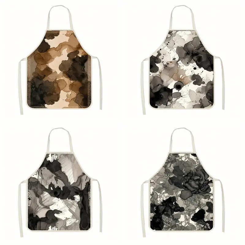 

Фартуки в стиле Ink-Style, льняные фартуки, подходящие для приготовления пищи на кухне, общения родителей и детей, рисования и других мероприятий.