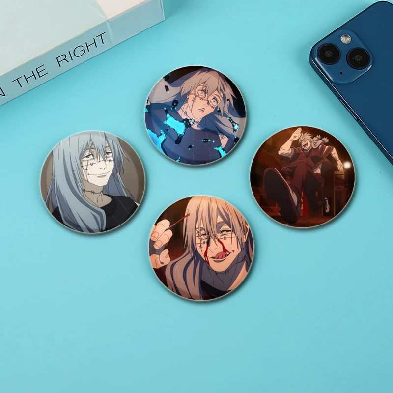 44/58mm Mahito Anime Character Badge Cartoon Comic Cosplay Enamel Pins Handmade Exquisite Brooches for Backpack Clothes Jewelry