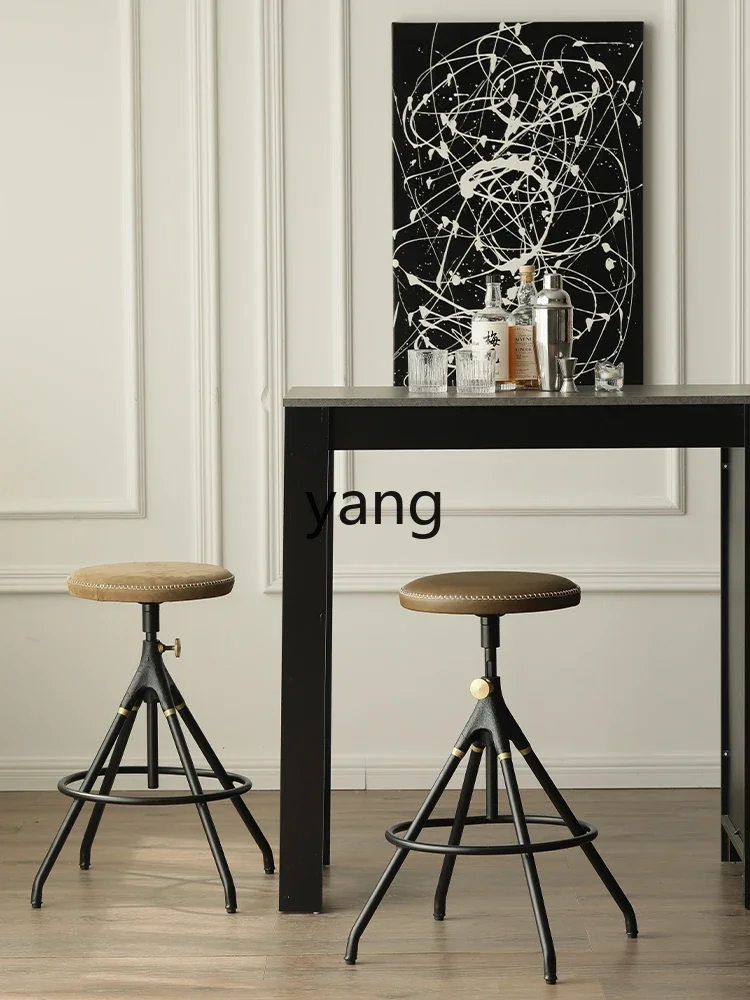 

LTT bar stool expression industrial retro wabi-sabi wind leather PU commercial bar chair
