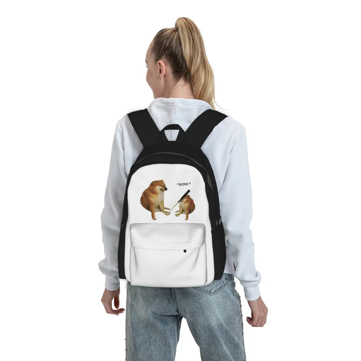 

Shiba Inu Dog Bonk Meme Backpack Boys Girls BookBag Children School Bag Computer Shoulder Bags for Men Women
